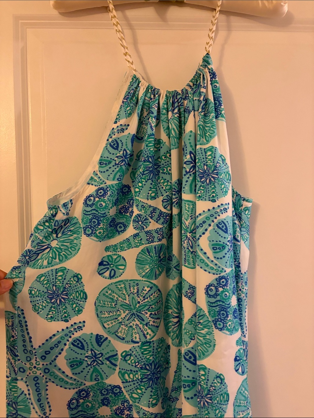 Lilly Pulitzer for Target Sea Urchin Blue & Turquoise Maxi Dress Halter - Picture 4 of 10